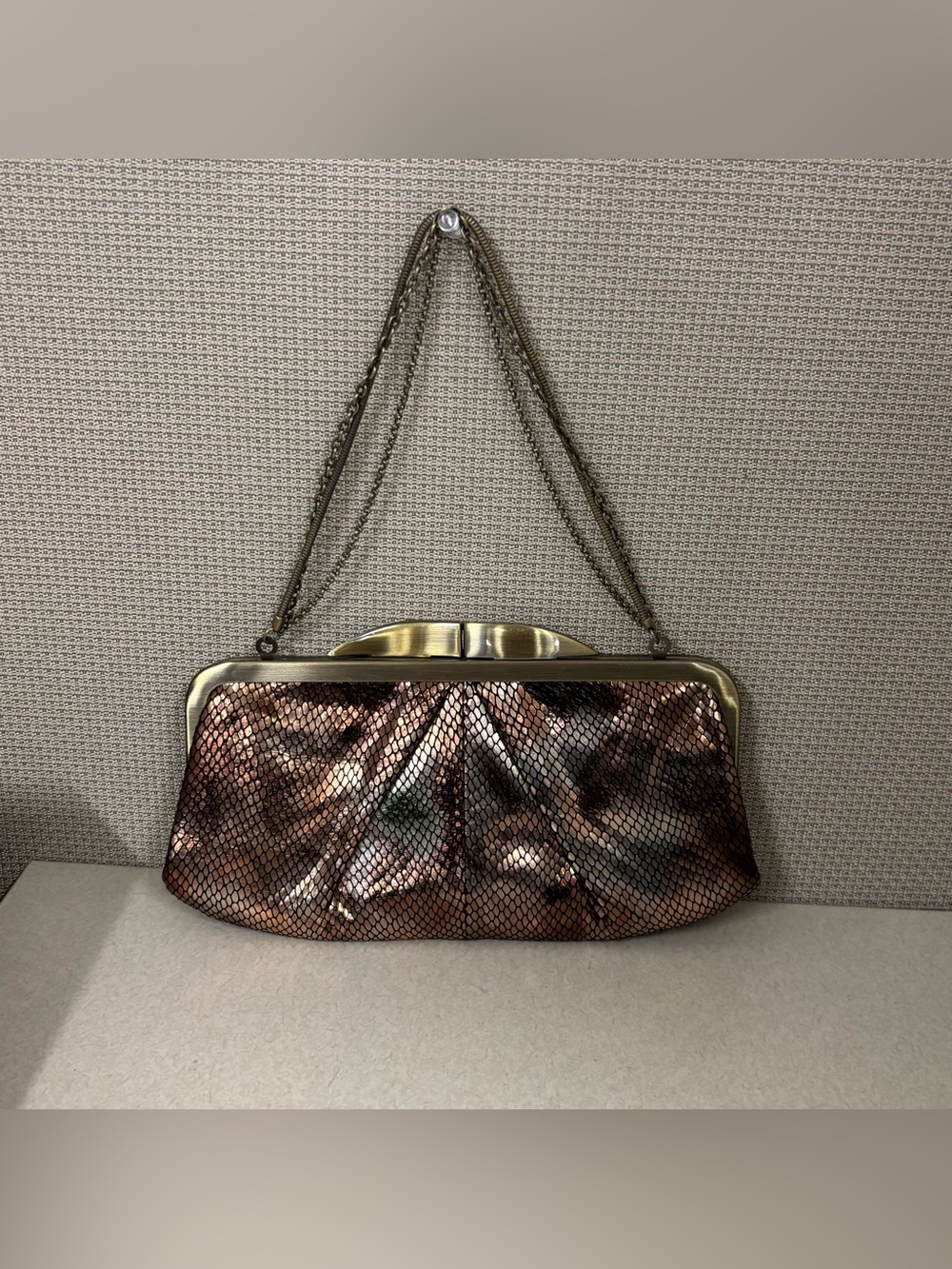 Hobo International Leather Mini Clutch Chain Bag